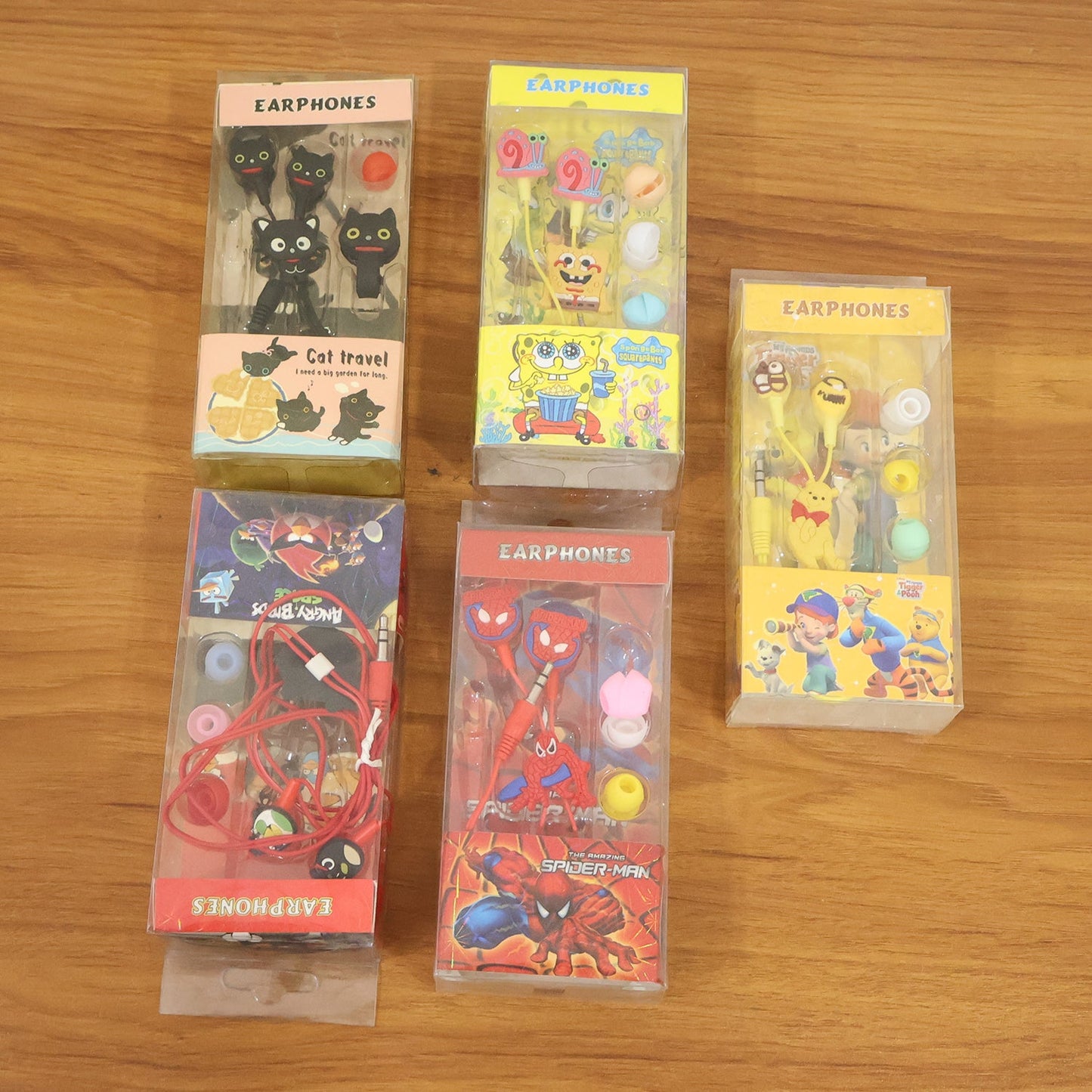 Kids Cartoon-Themed Wired Earphones (1 Pc)