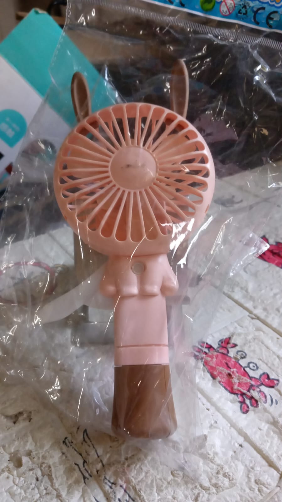 Portable Small Fan Handheld Without Battery & USB Cable Hand Press Fan (1 Pc)