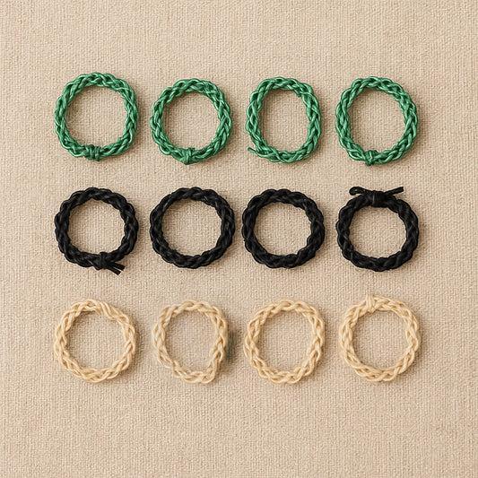 Braided Elastic Hair Bands Set 