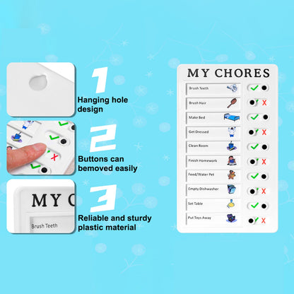 Portable Chores Note Board – Home Management Planning Memo Board (20×12 cm)