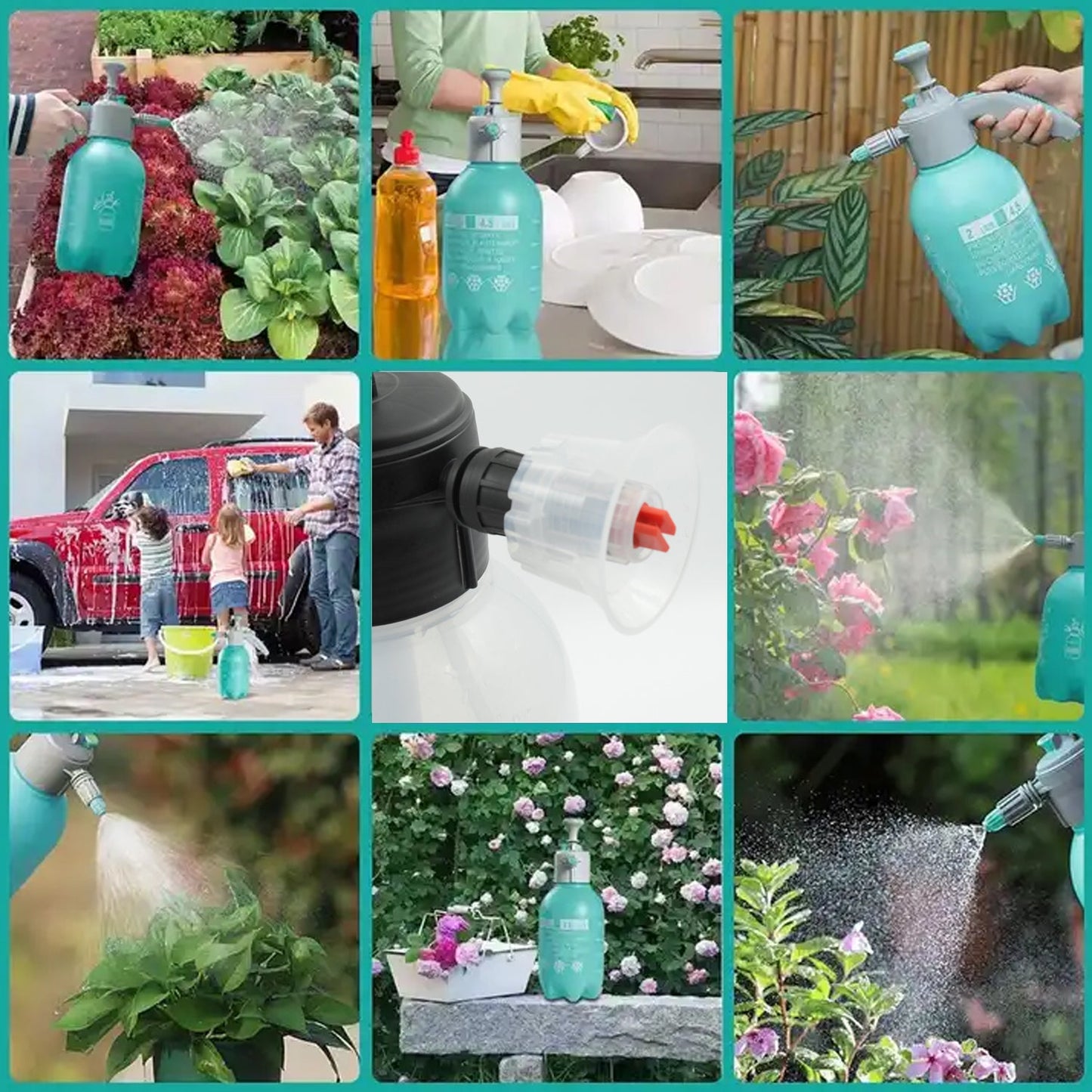Pressure Sprayer 2 Litres Garden Sprayer Hand Pump Sprayer Foam Sprayer