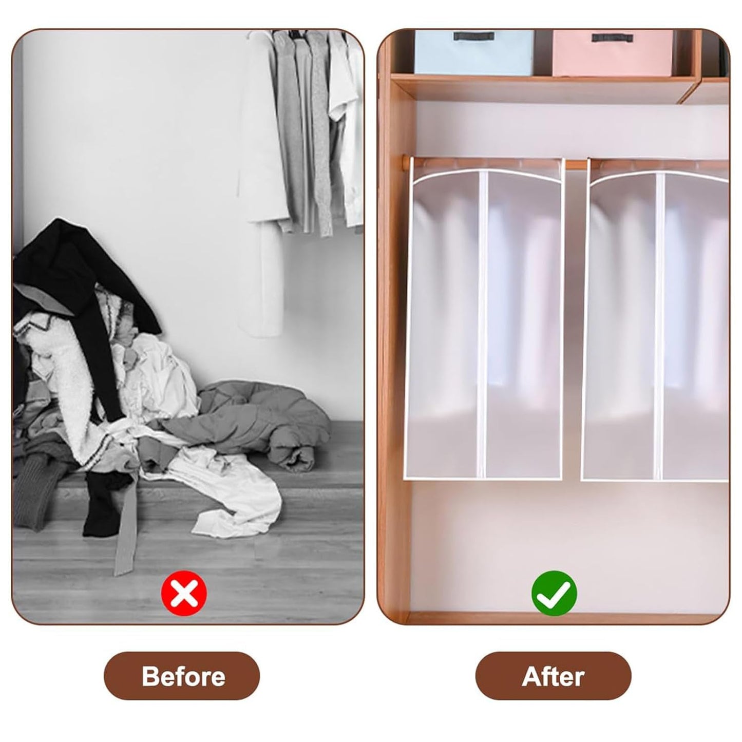 hanging clothes protector bag for wardrobe