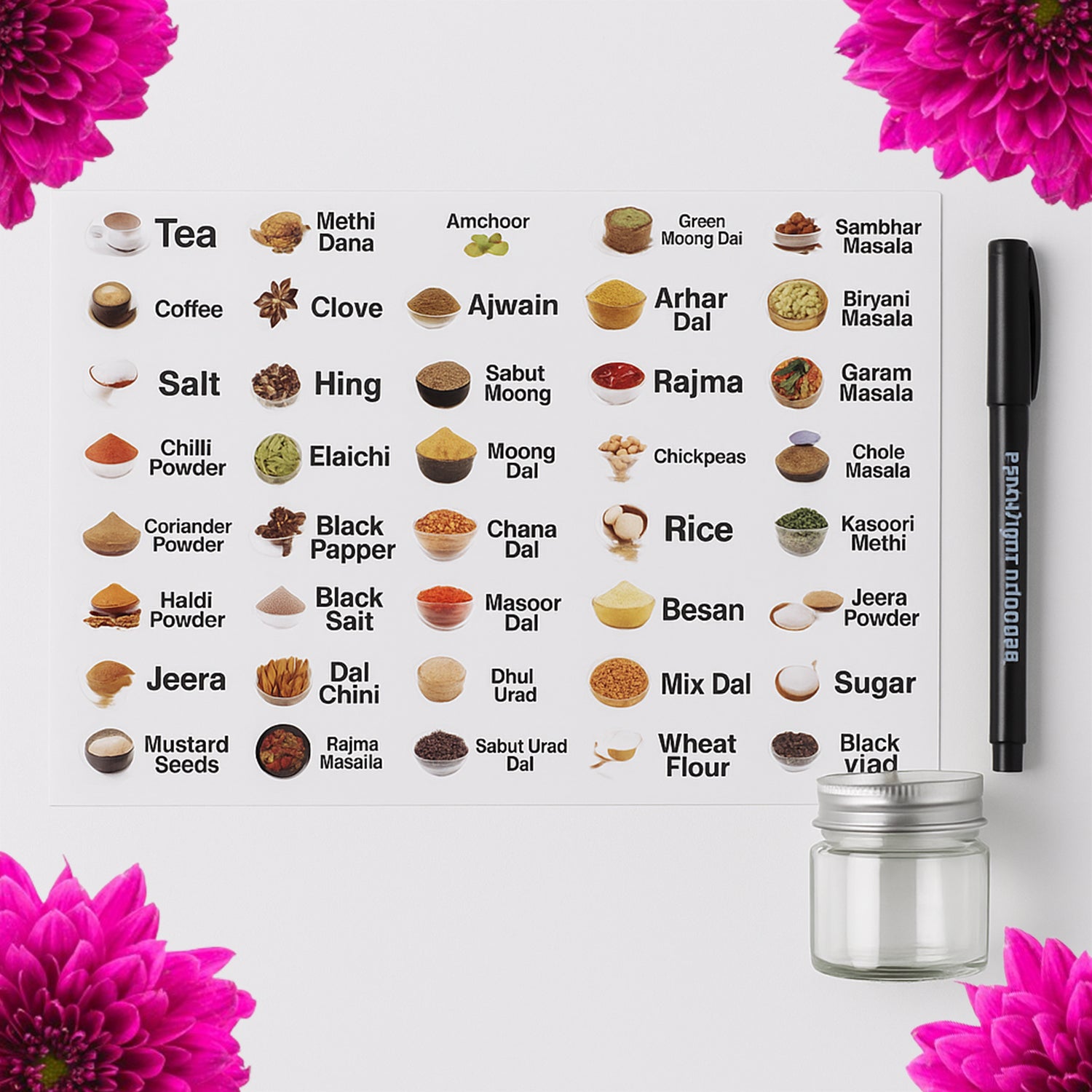 Spice Master Label Sheet