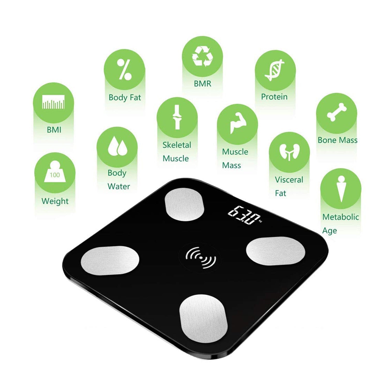 Body fat scale with smart technology and app support