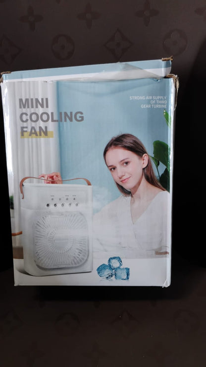 Portable Air Cooler Fan with 7-Color Light – Personal AC Fan