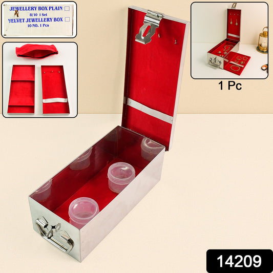 Velvet Shell Premium Steel Jewellery Case